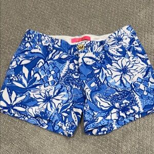 Lilly Pulitzer Blue and White Bermuda Shorts